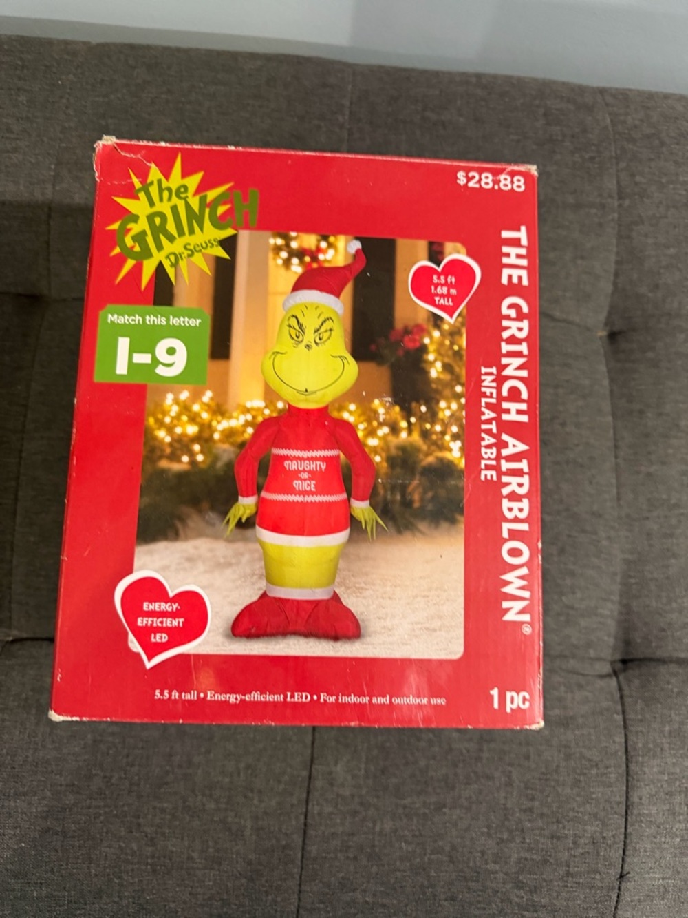 The Grinch Inflatable Holiday Airblown - Red & Green